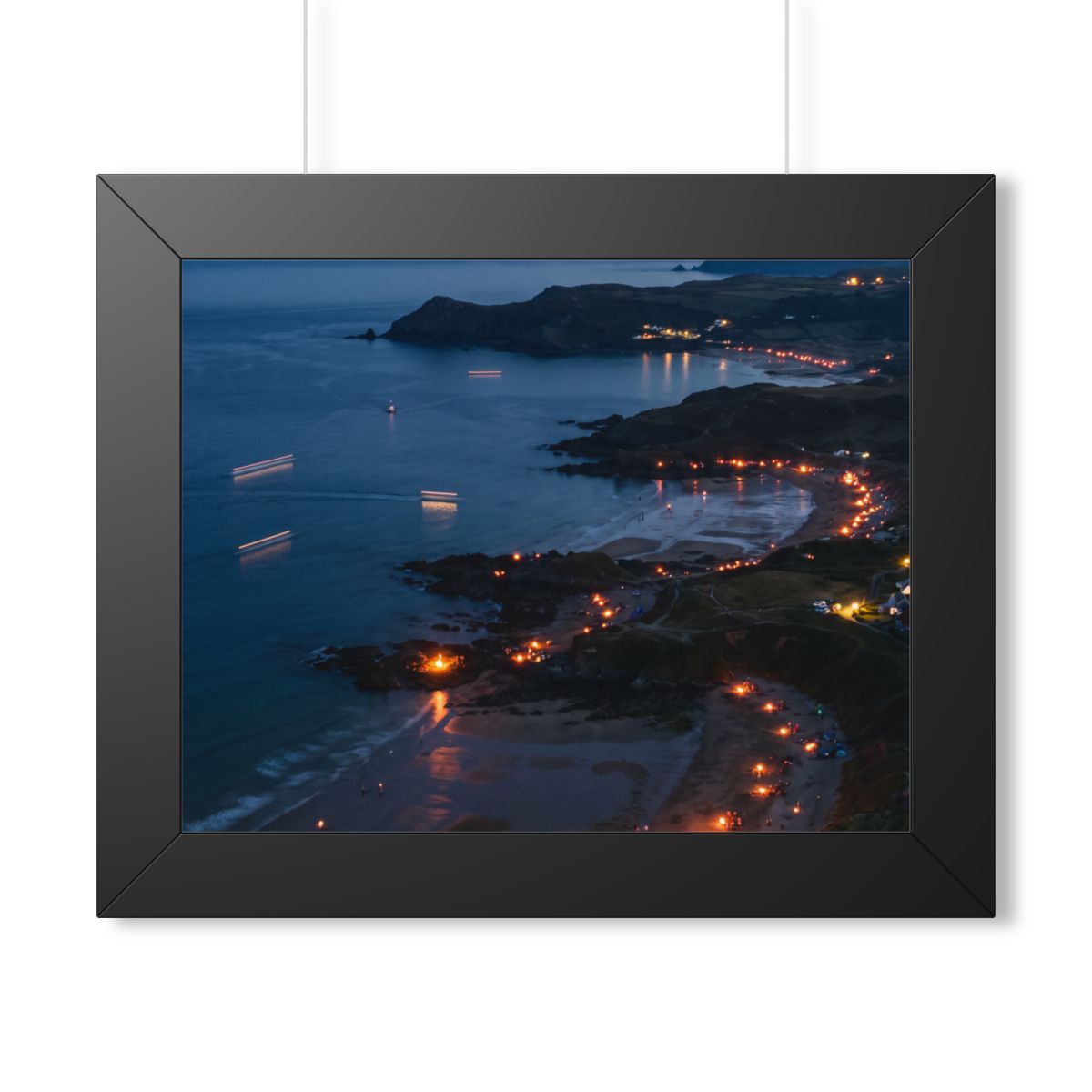 Framed Horizontal Poster - Coastal — Black (14×11, 16×12......