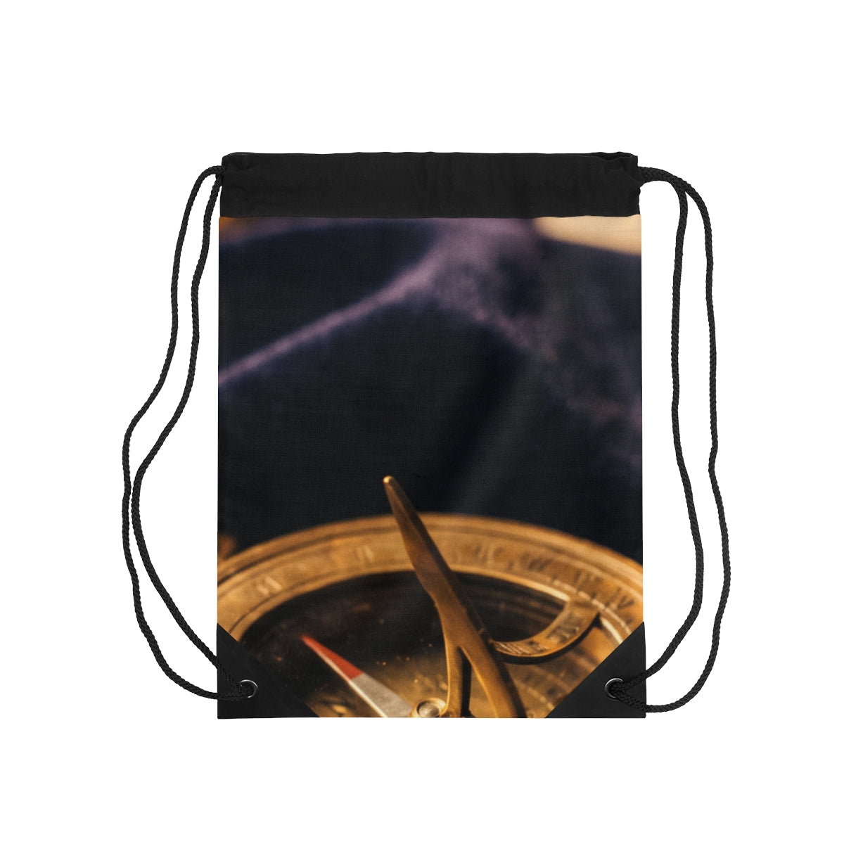 Sundial Compass Drawstring Bag