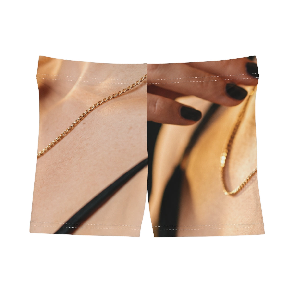 Women's Shorts with Golden Hour Portrait Art