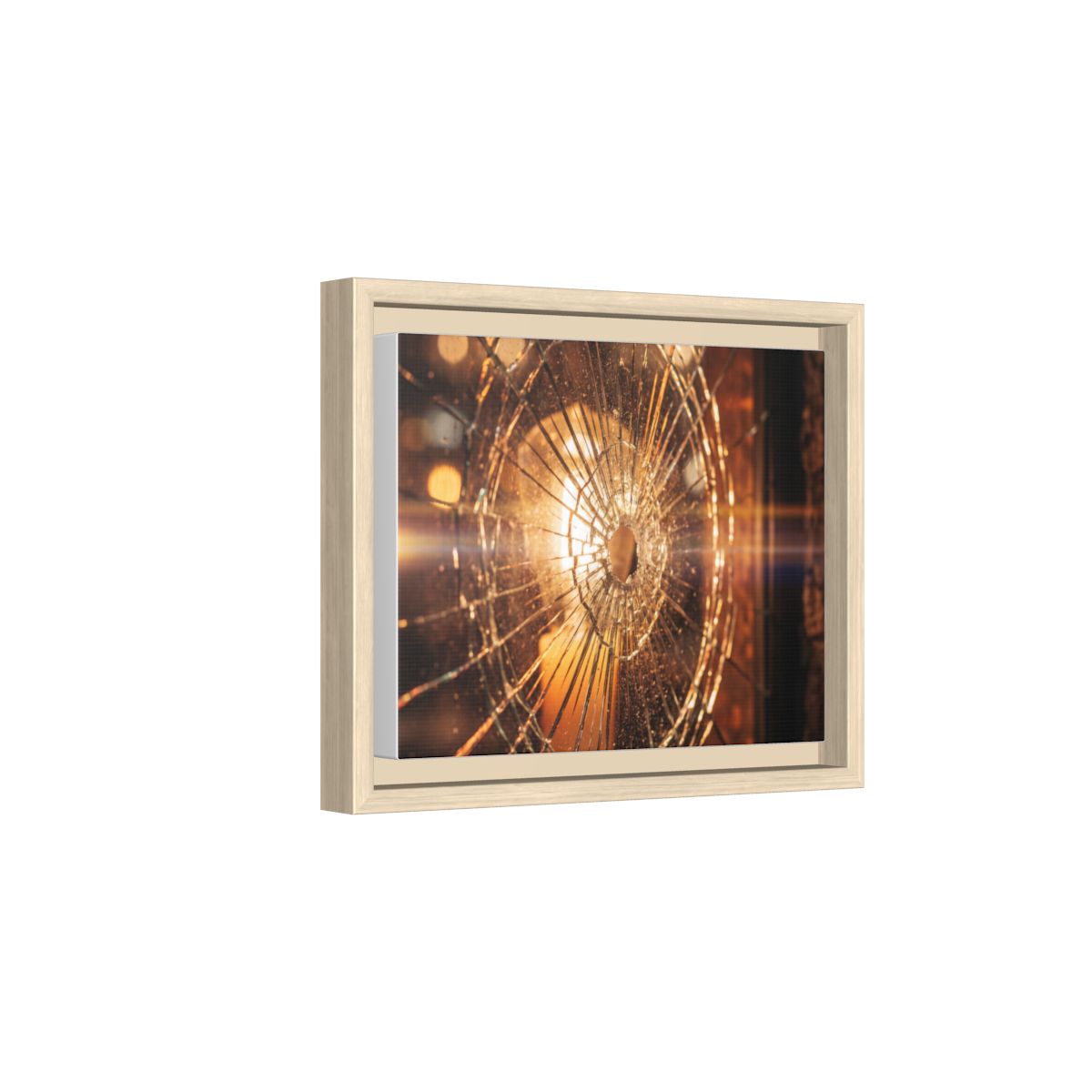 Framed Matte Canvas - Shattered Glass