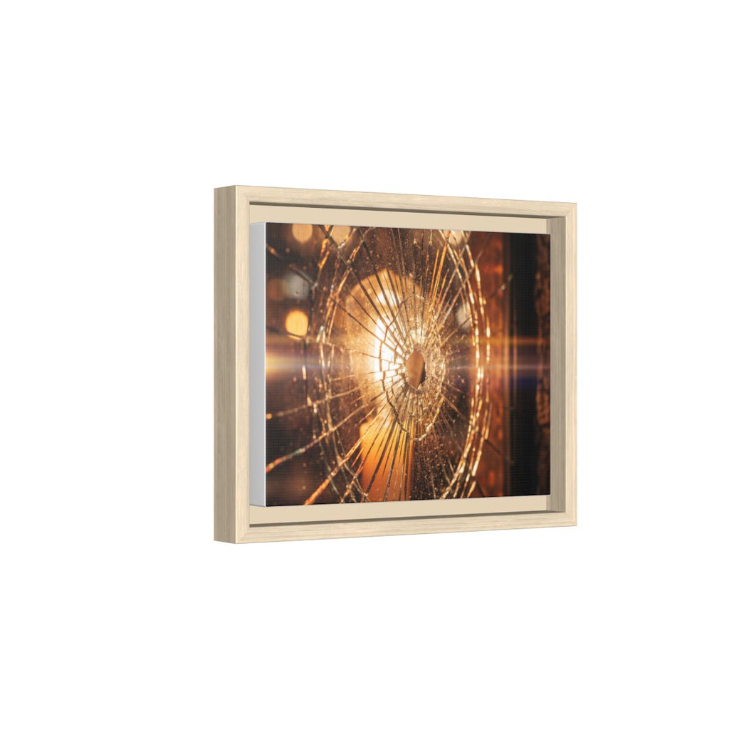 Framed Matte Canvas - Shattered Glass — Natural / 1.25"