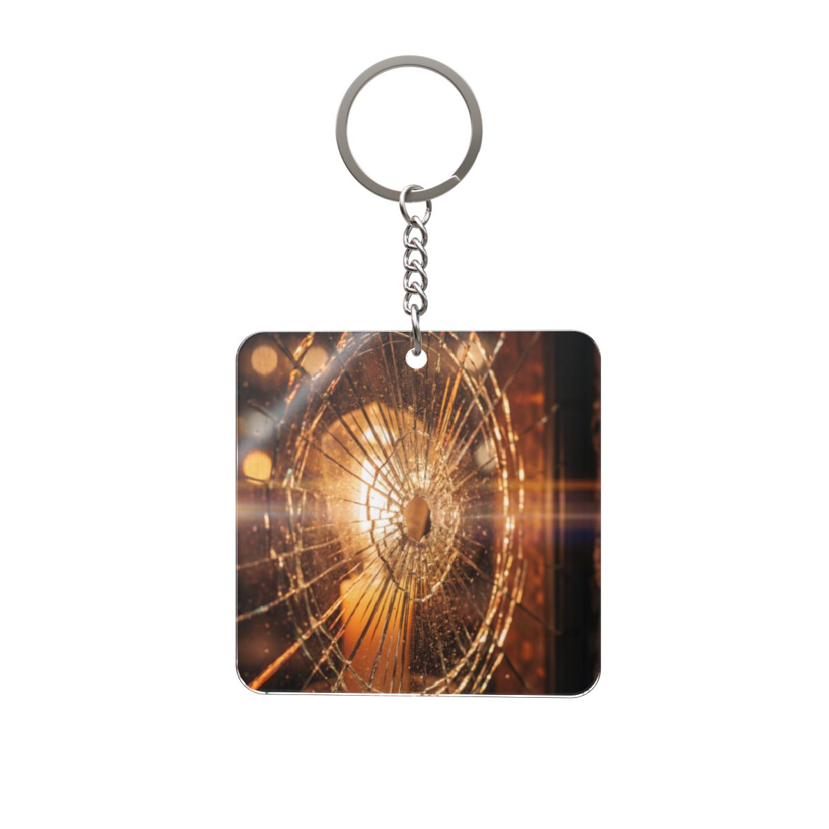 Square Keychain - Shattered Amber Vibe