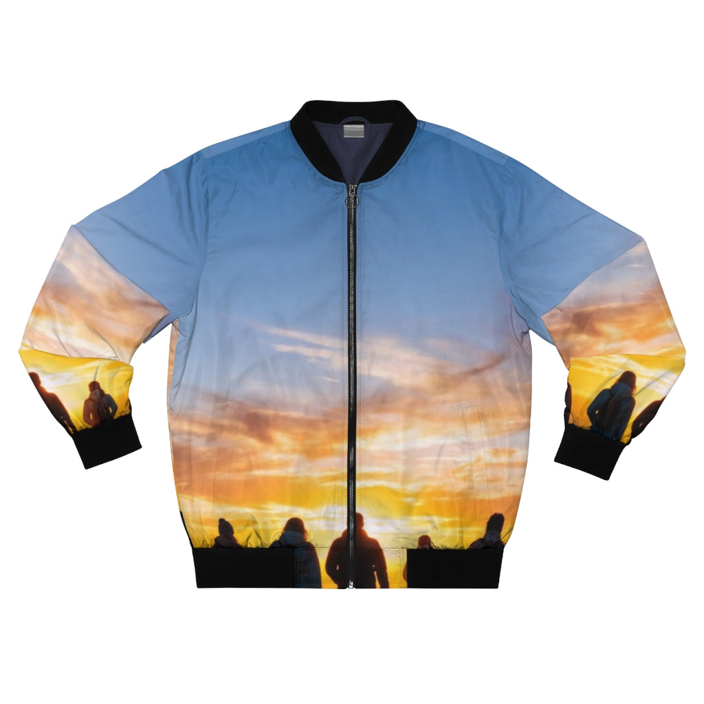 Men's Bomber Jacket - Sunset Trail | Echovira Gallery