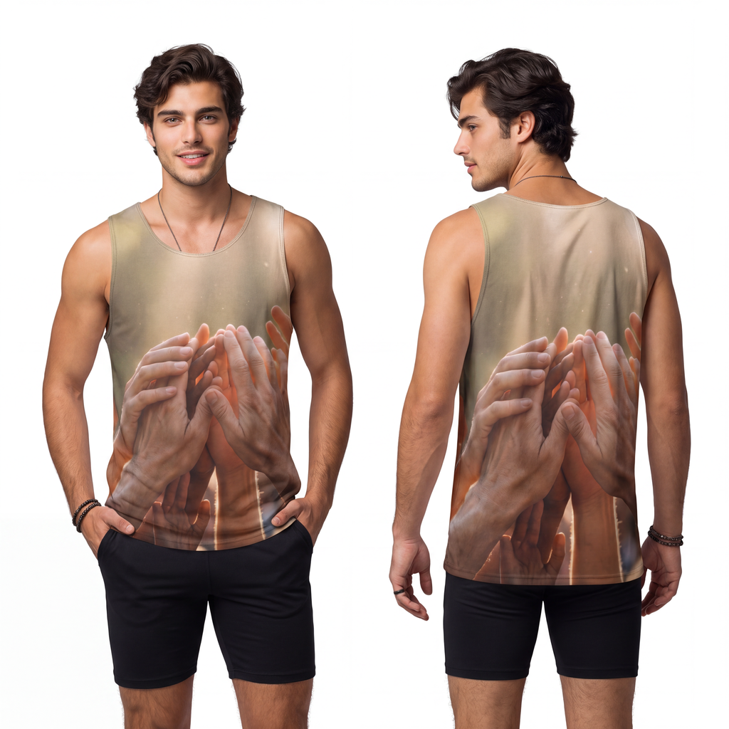Men's Tank - Golden Rays of Unity Wall Art | Echovira...