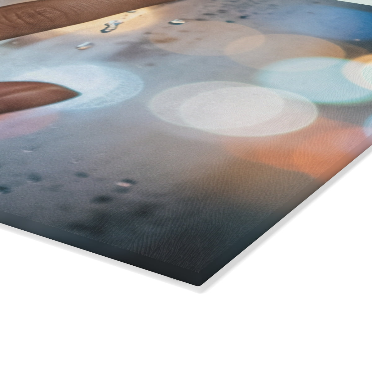 Rainy City Window Glass Cutting Board