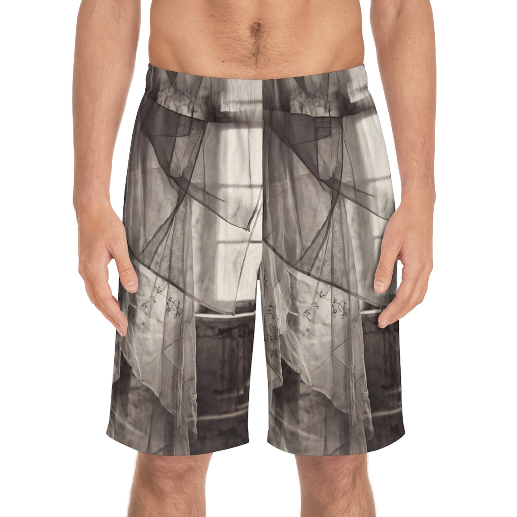 Men's Board Shorts - Spectral Veils | Echovira Gallery