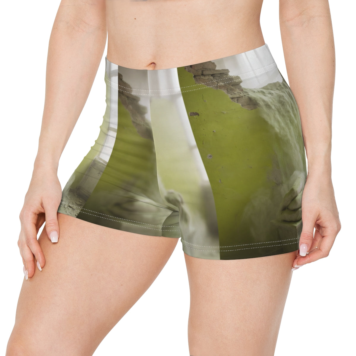 Women's Shorts - Classical Ruin Sculpture Art | Echovira...