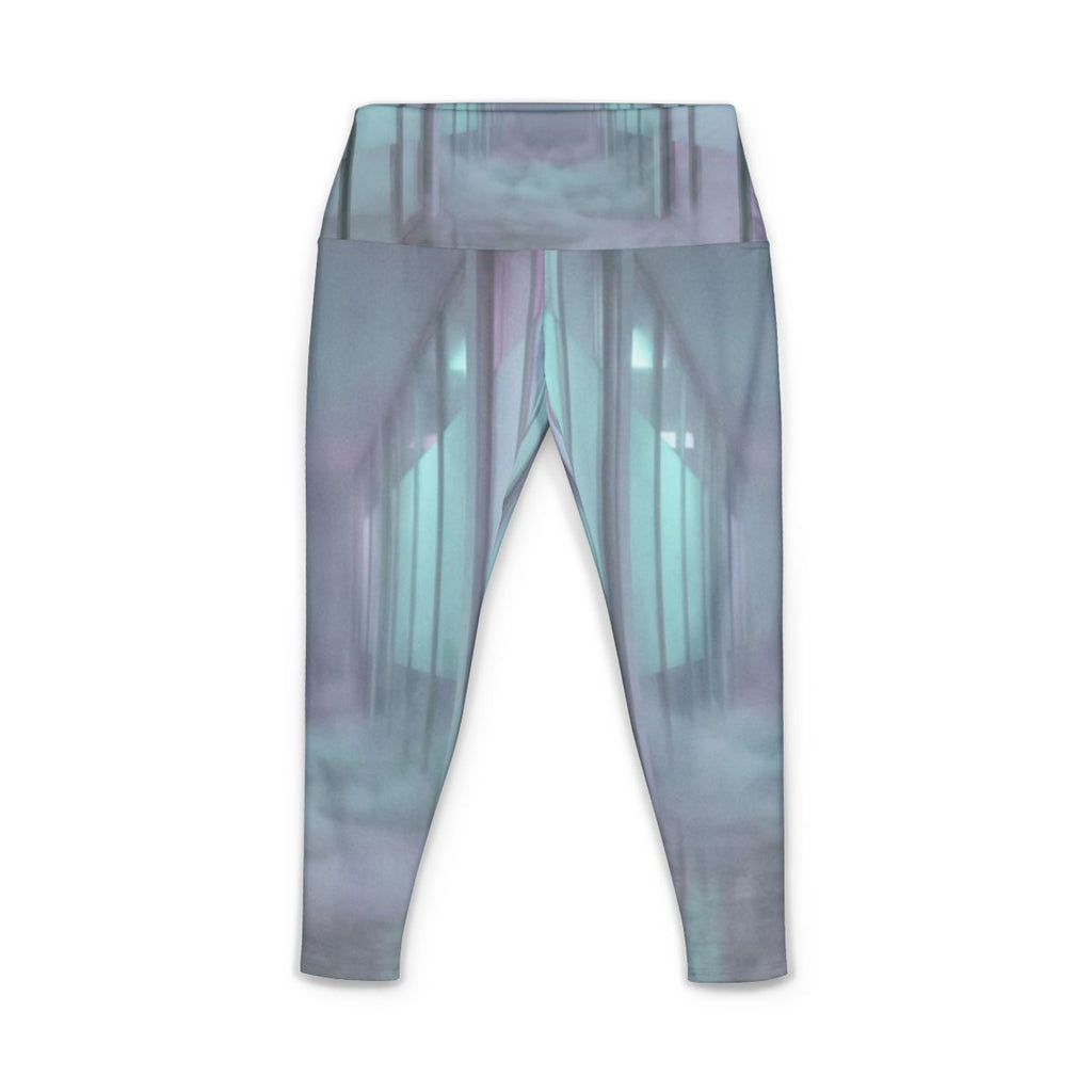 Women's Yoga Pants - Liminal Corridor Fog Art Print |...