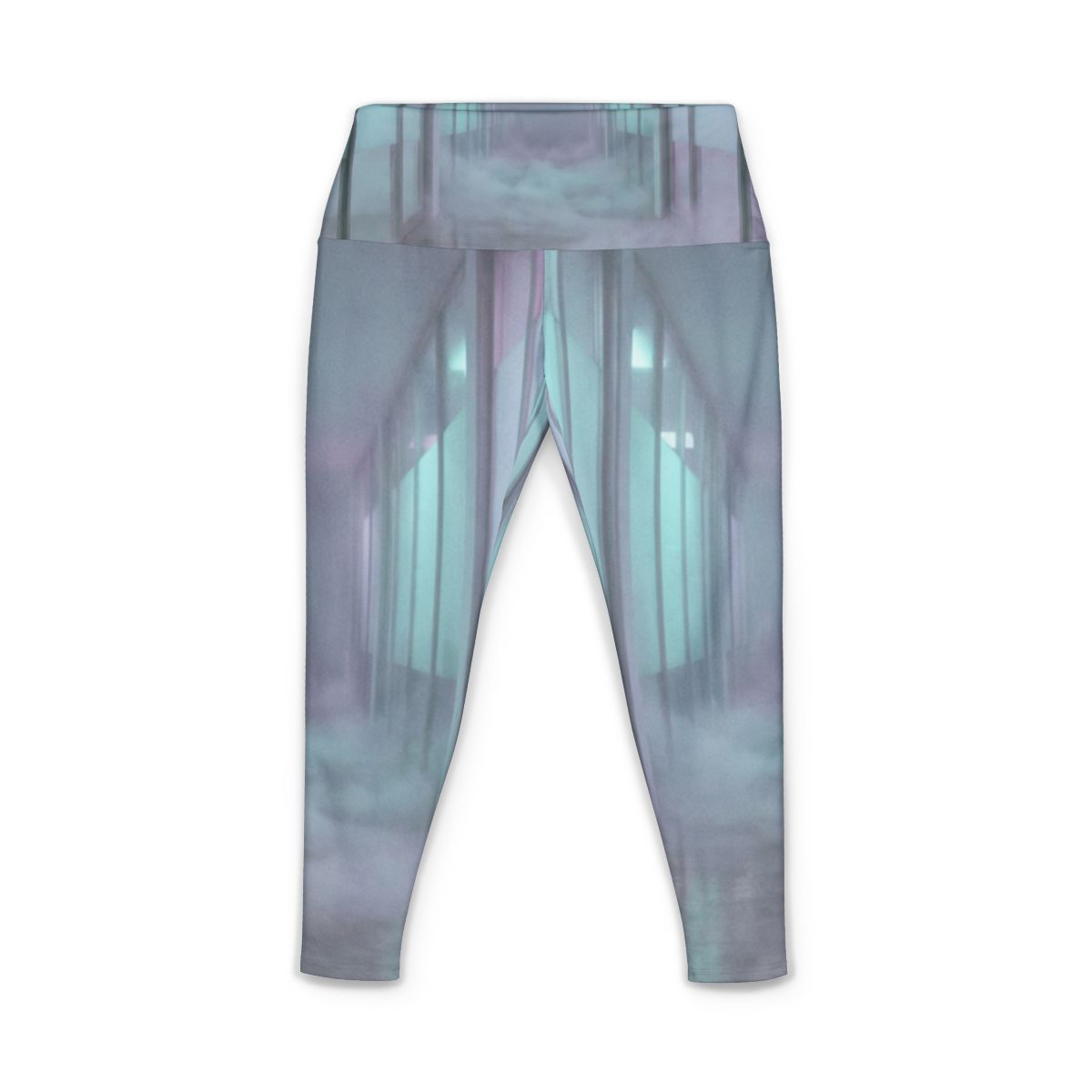 Women's Yoga Pants - Liminal Corridor Fog Art Print |...