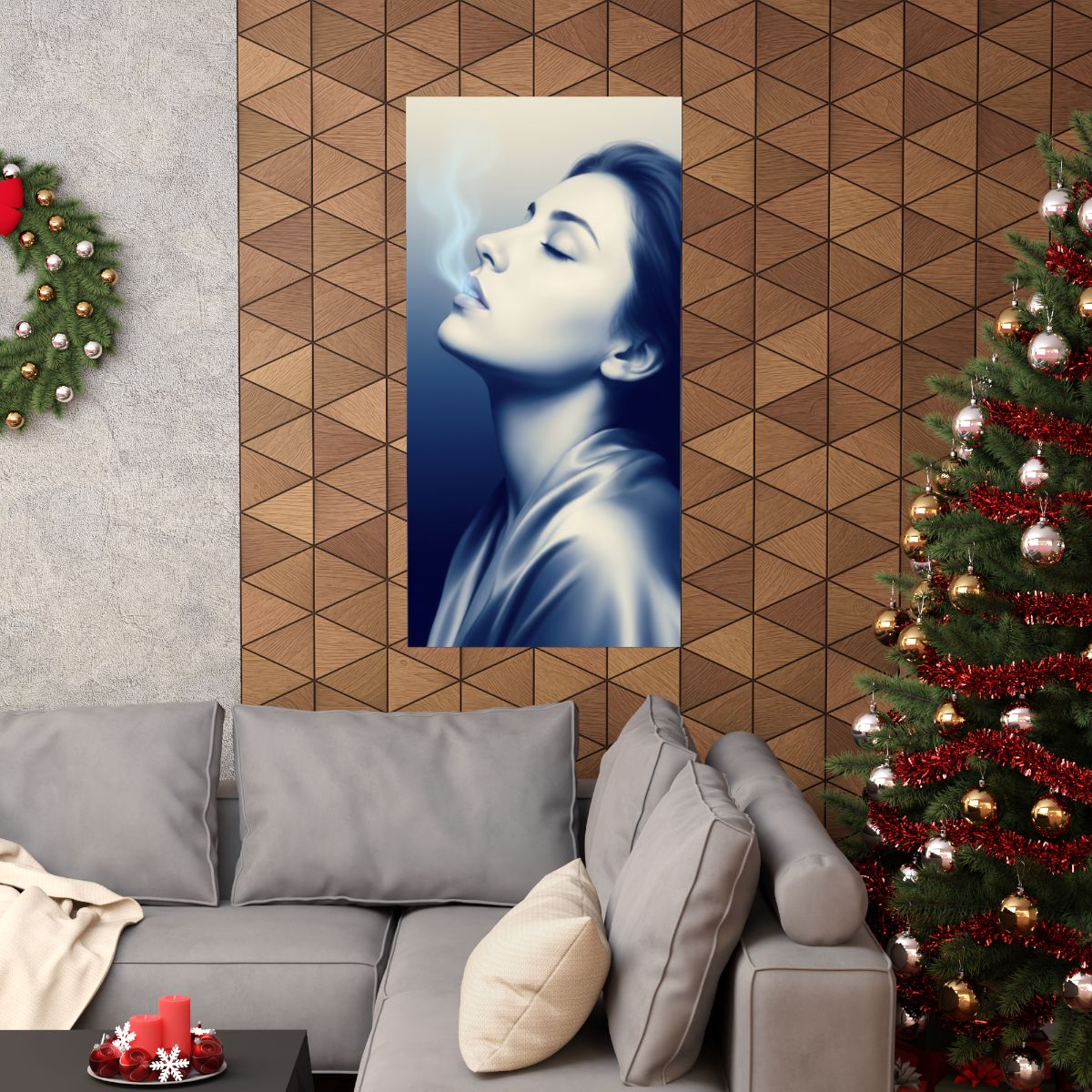 Matte Vertical Poster - Ethereal Blue Somnium Portrait (8×10...