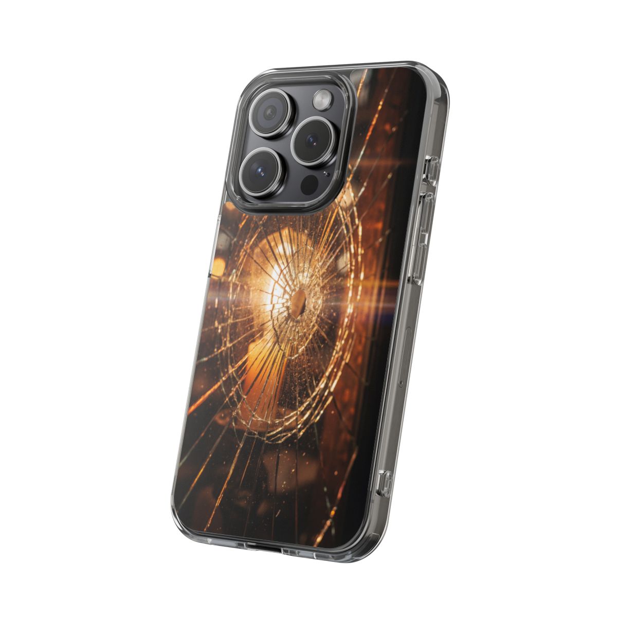 Clear Impact-Resistant Case - Fractured Glow