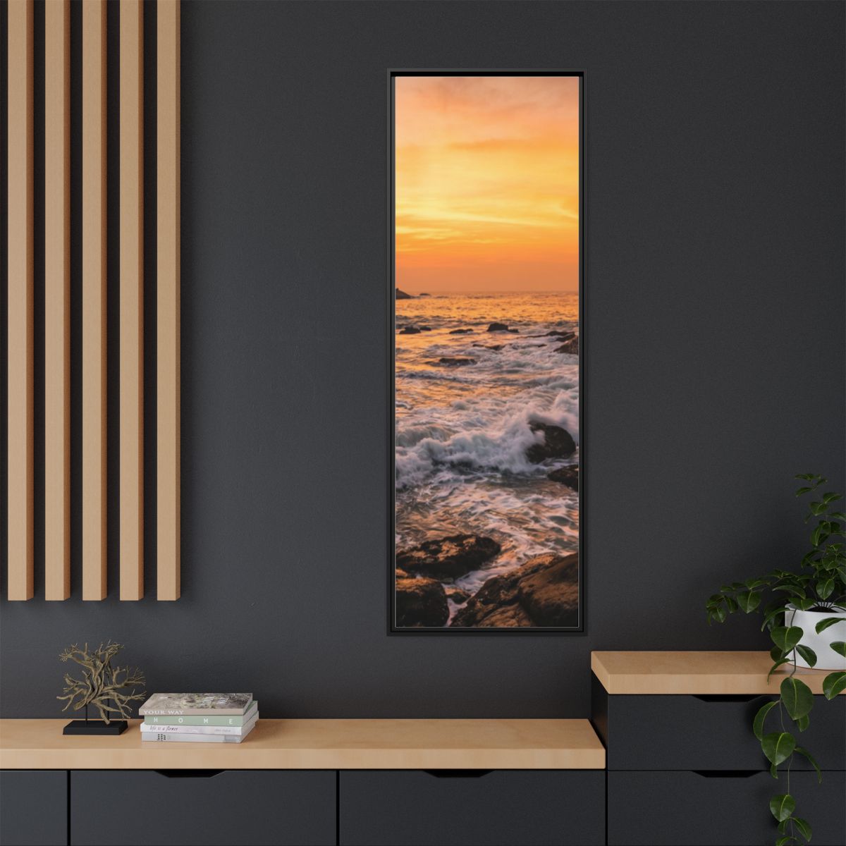 Framed Matte Canvas - Majestic Golden Coast