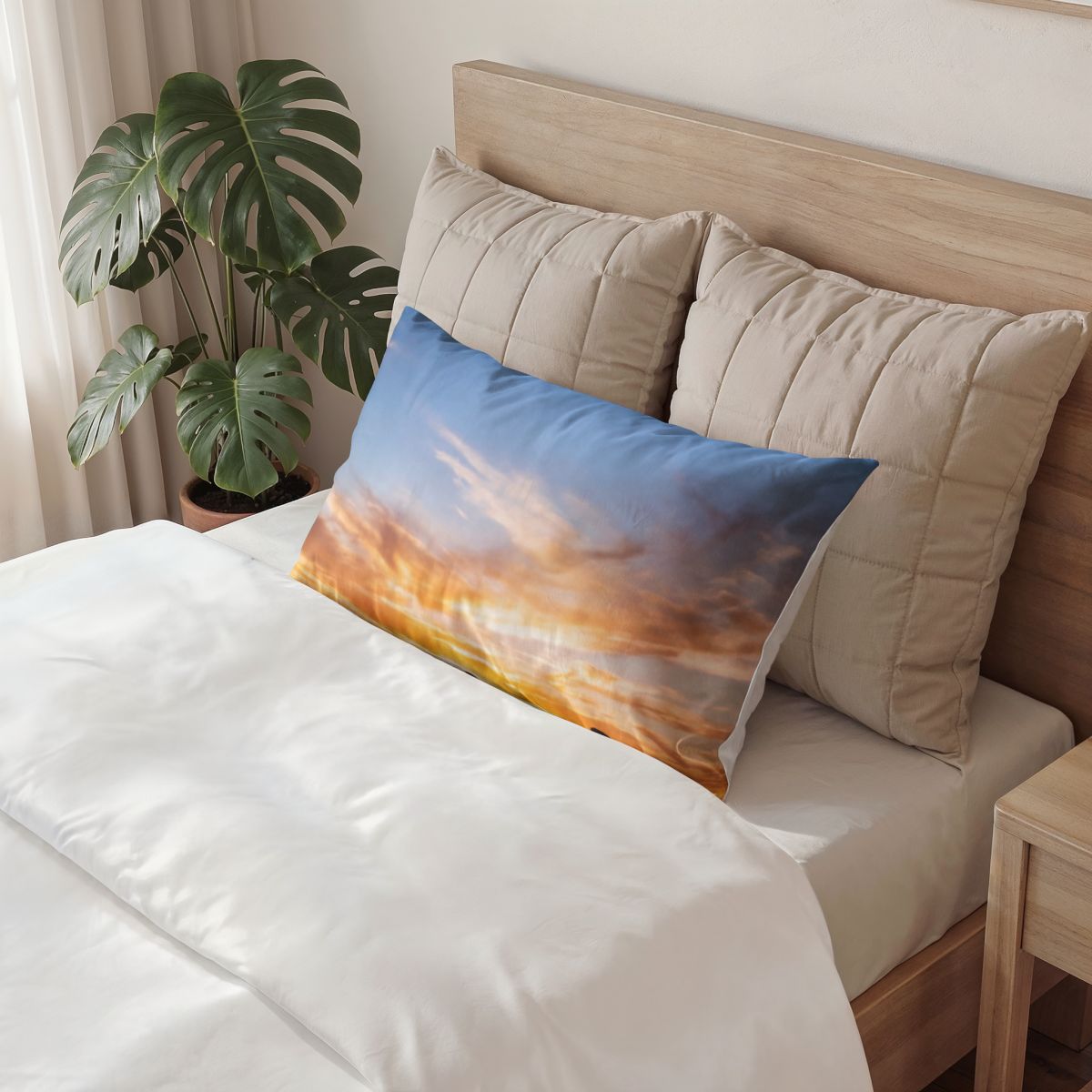 Cotton Pillow Sham - Sunset Ridge | Echovira Gallery