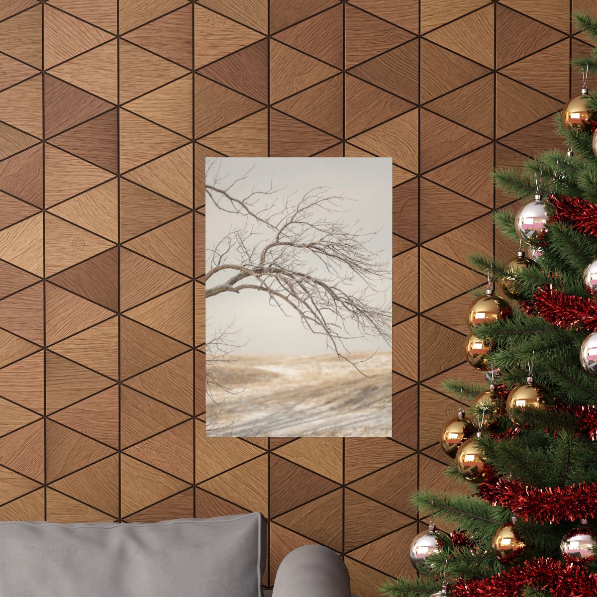 Matte Vertical Posters - Winter Branch Solitude Landscape......