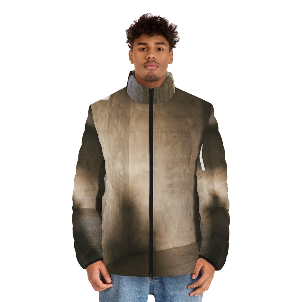 Men's Puffer Jacket - Shadows of the Citadel moody... |...