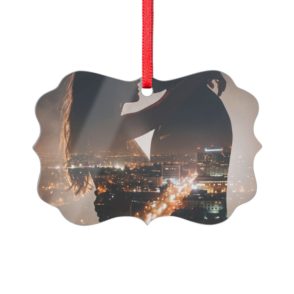 Acrylic Ornament - City Skyline Kiss | Echovira Gallery
