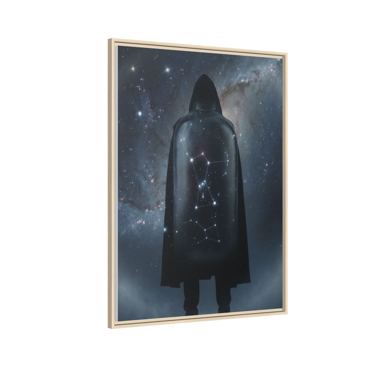 Framed Matte Canvas - Cosmic Sentinel — Natural / 1.25" (8×10, 9×12, 11×14, 12×16, 10×20, 12×18, 16×20, 16×24, 12×36, 18×24, 20×24, 16×32, 20×30, 24×30, 16×48, 24×32, 24×36, 24×48, 20×60, 30×40, 32×48, 30×60 & 40×60)