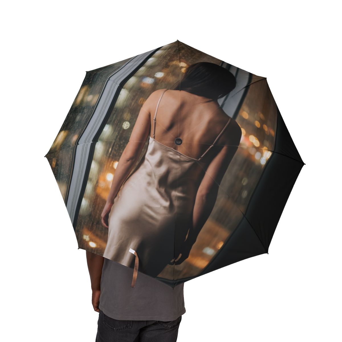Foldable Umbrella - Midnight Rain Style