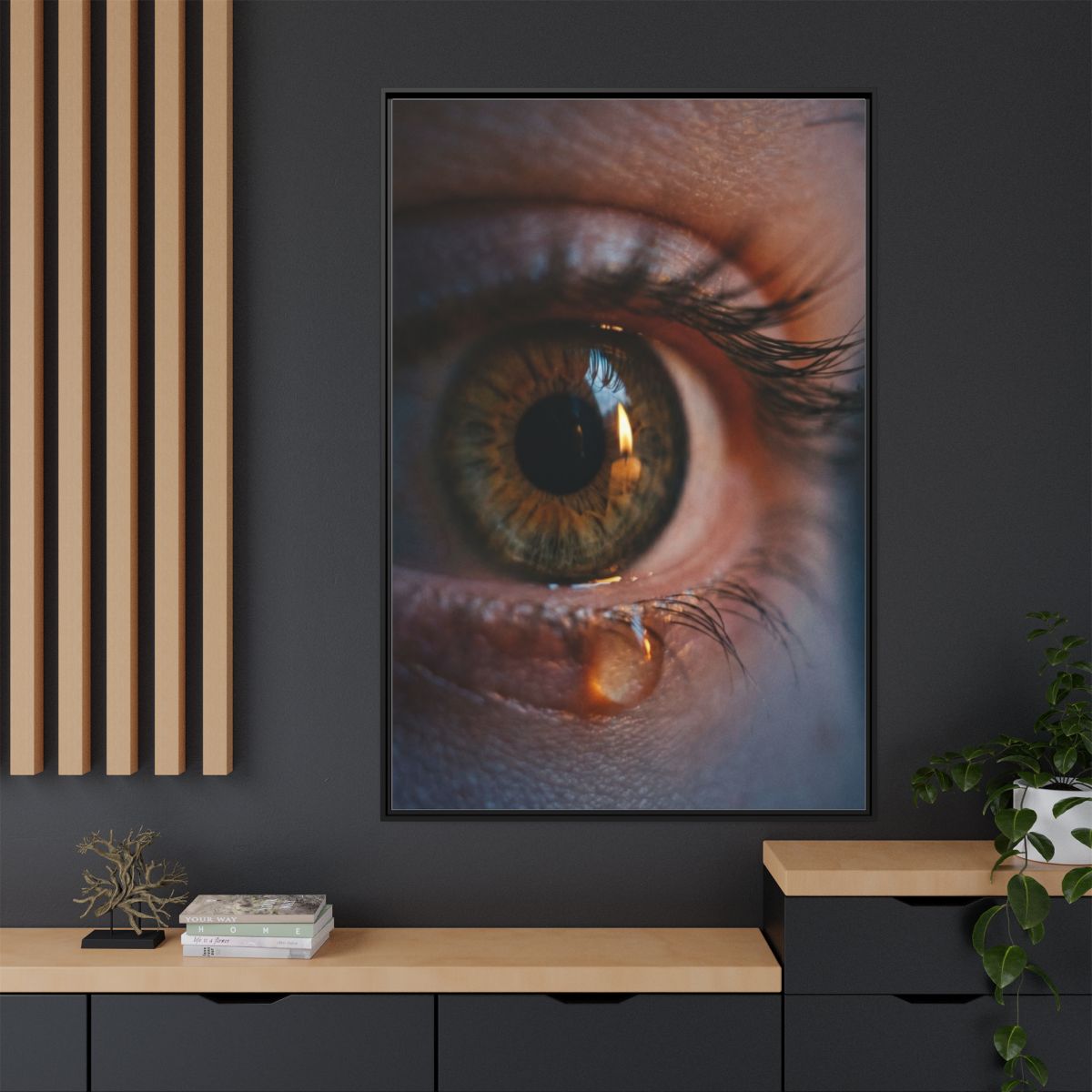 Framed Matte Canvas - Mystic Eye — Black / 1.25"