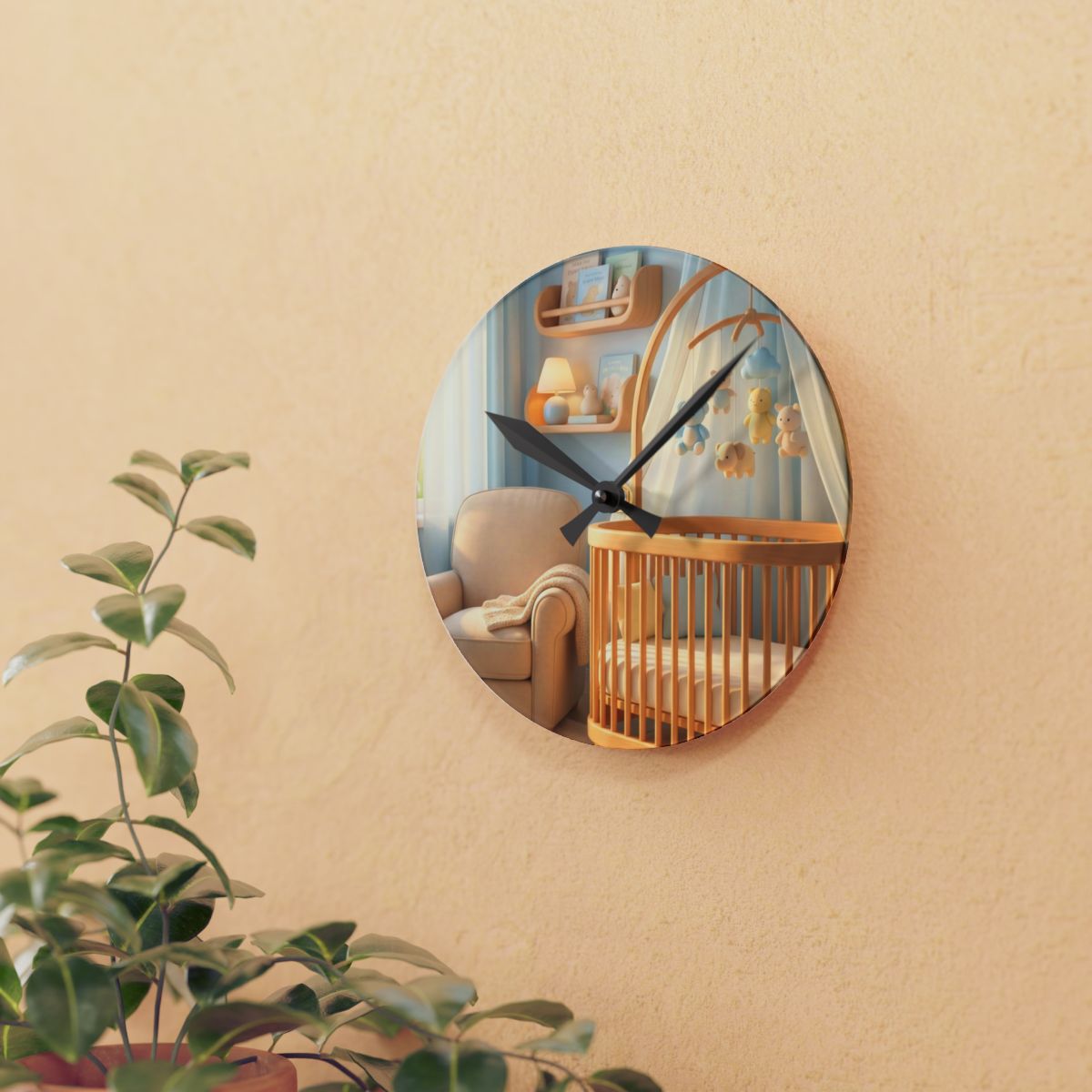 Nursery Dream Acrylic Wall Clock - Time