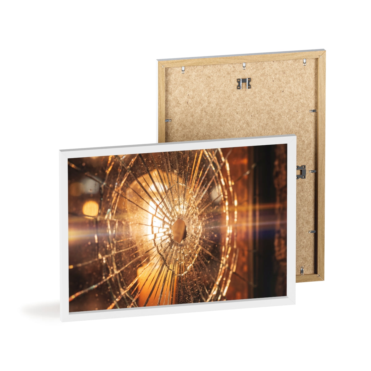 Wood Framed Poster - Cinematic Fracture — Landscape