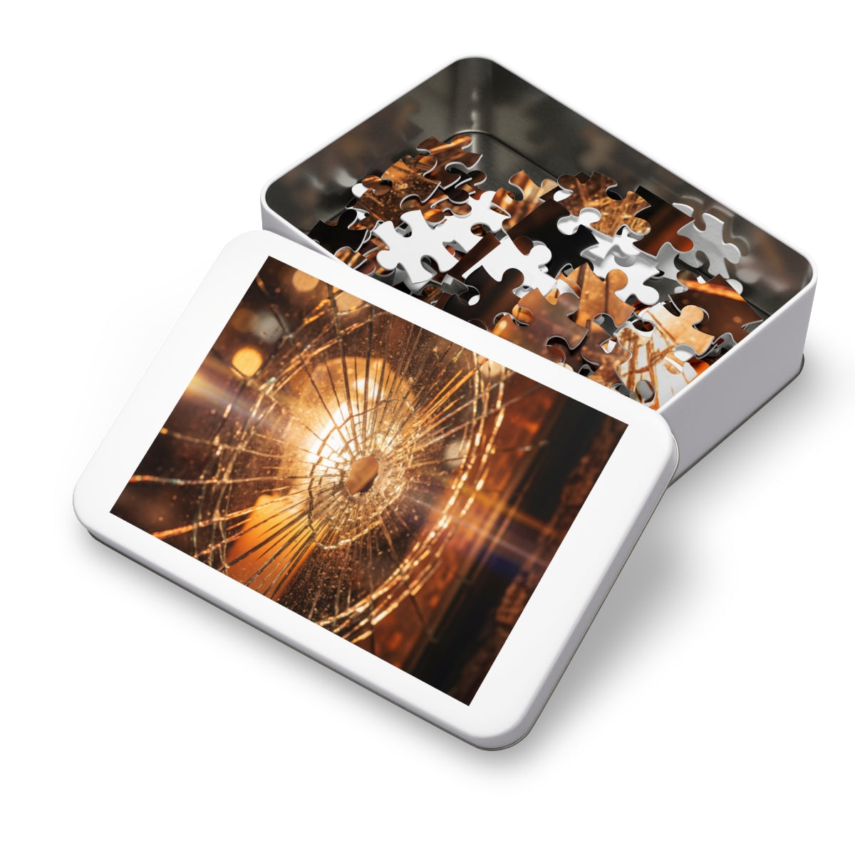 Jigsaw Puzzle with Tin - Shattered Glow