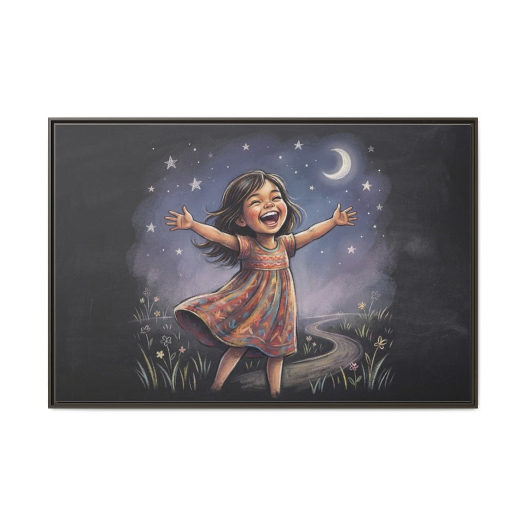 Matte Canvas Framed - Starlit Wonder Joy — Espresso / 1.25"...