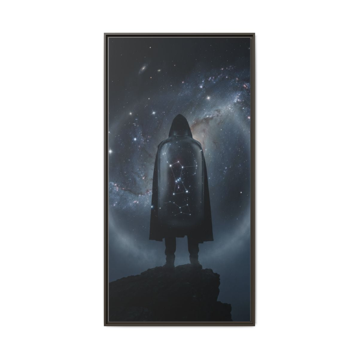 Framed Matte Canvas - Cosmic Sentinel — Espresso / 1.25"......