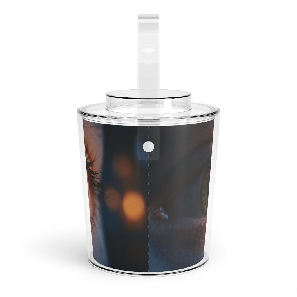 Ice Bucket with Tongs - Ice Bucket - Luminous Reflection