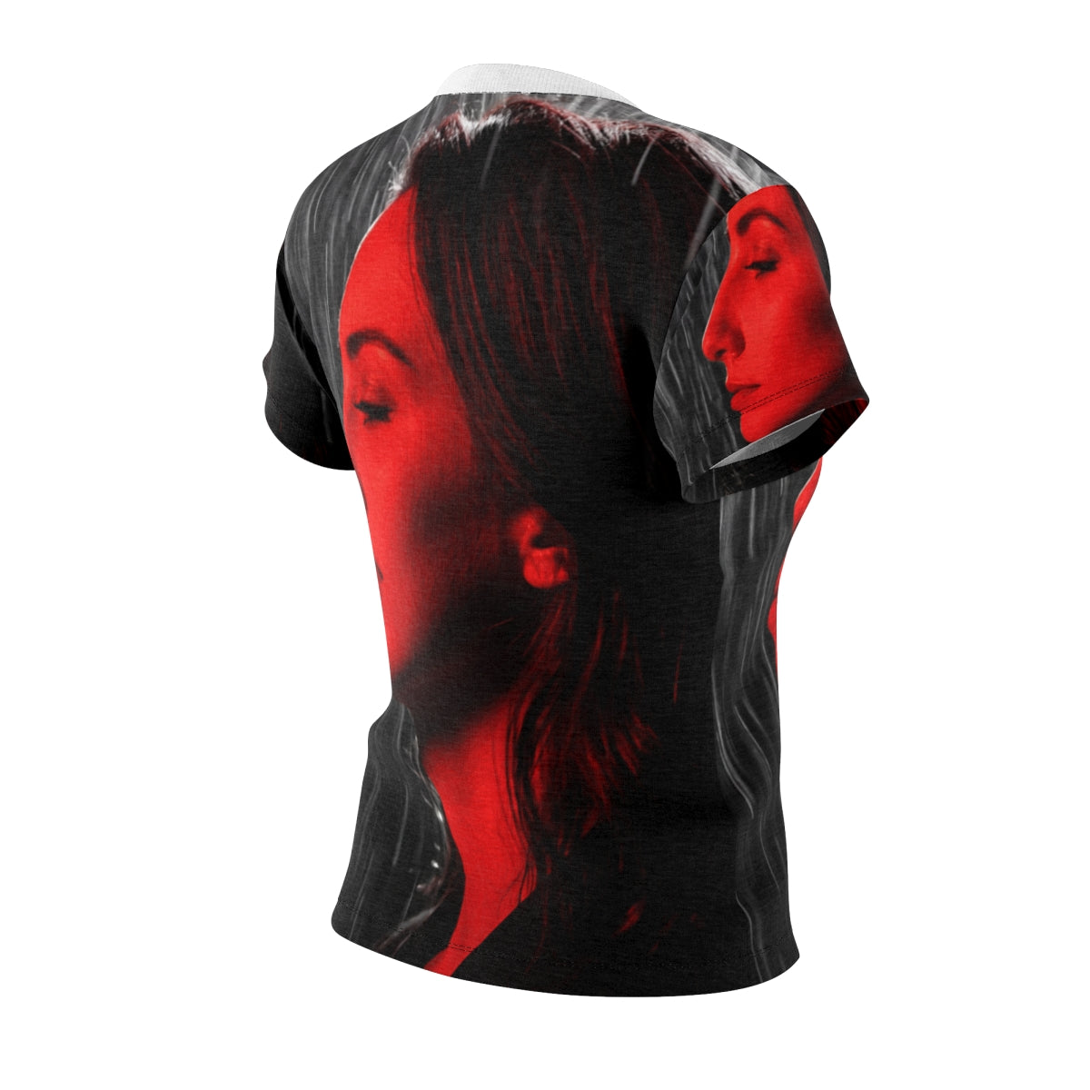 Women's Cut & Sew Tee - Crimson Rain Noir | Echovira Gallery