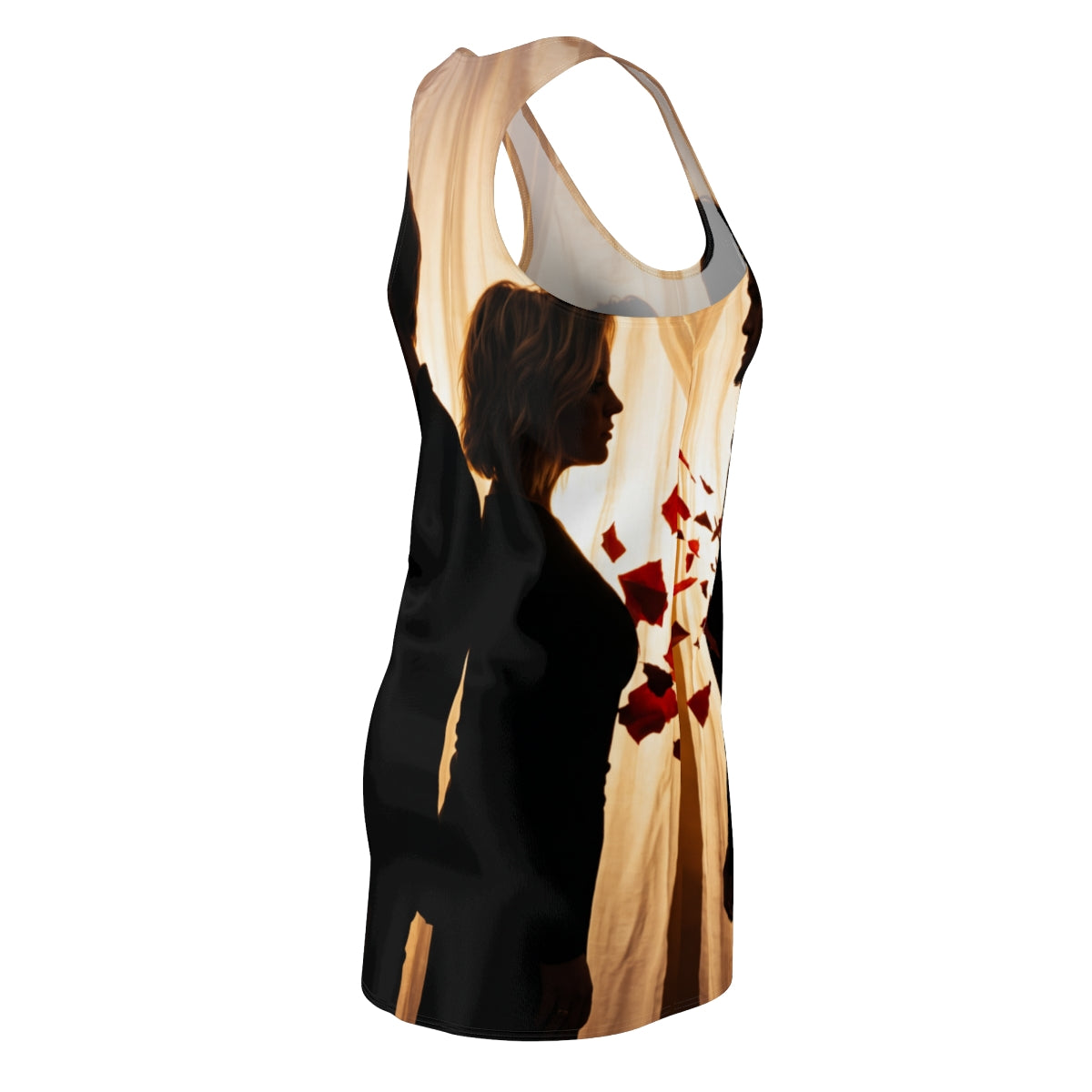 Women's Racerback Dress with Moody Art Portrait