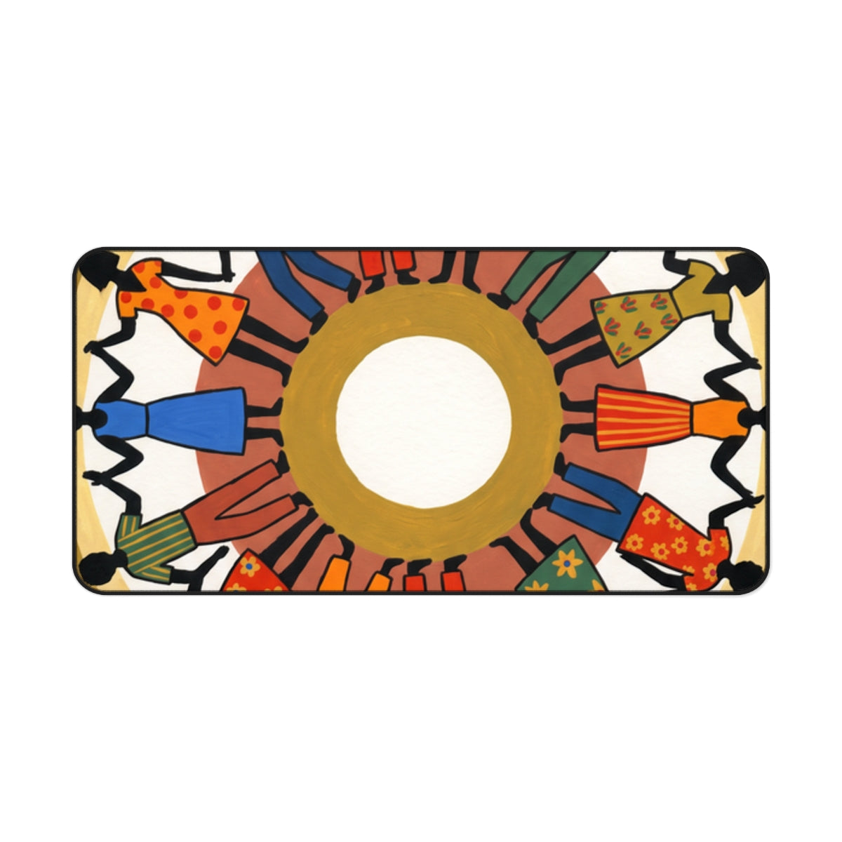 Desk Mat - Unity Mandala Folk Art | Echovira Gallery