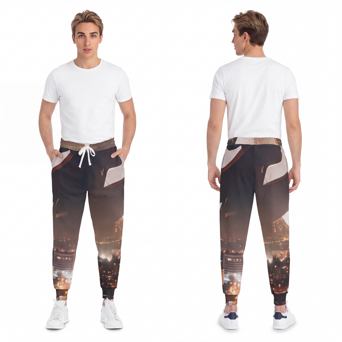 Men's Athletic Joggers - Night City Lovers | Echovira...