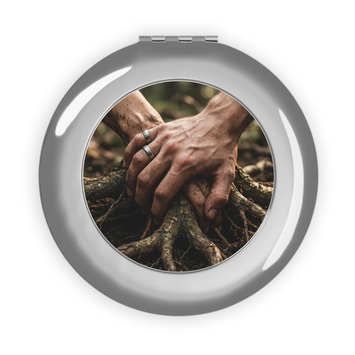 Forest Roots Compact Travel Mirror