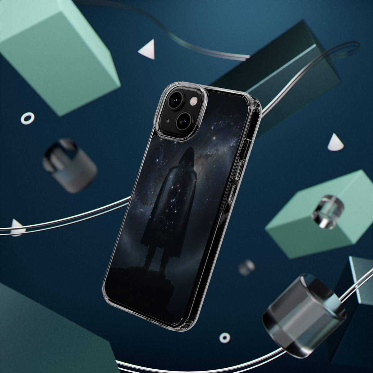 Clear Impact-Resistant Apple iPhone Cases - Orion Celestial Wanderer | iPhone 17 Pro Max, 17 Pro, 17 Air & More