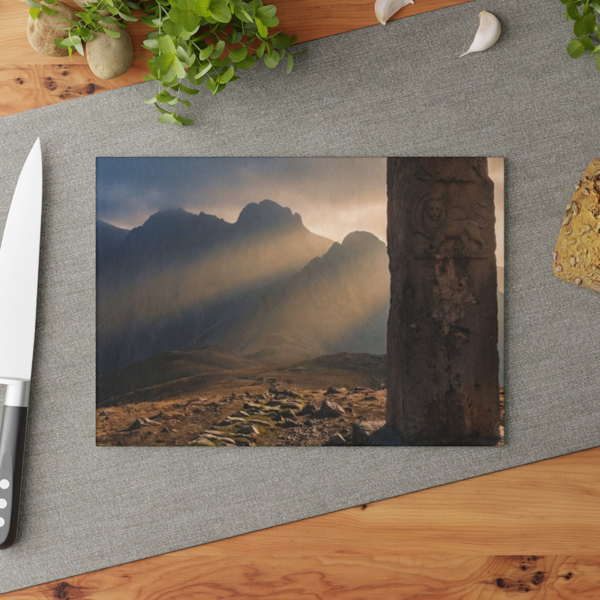 Glass Cutting Board - Mystic Monolith Ancient Persian... |...