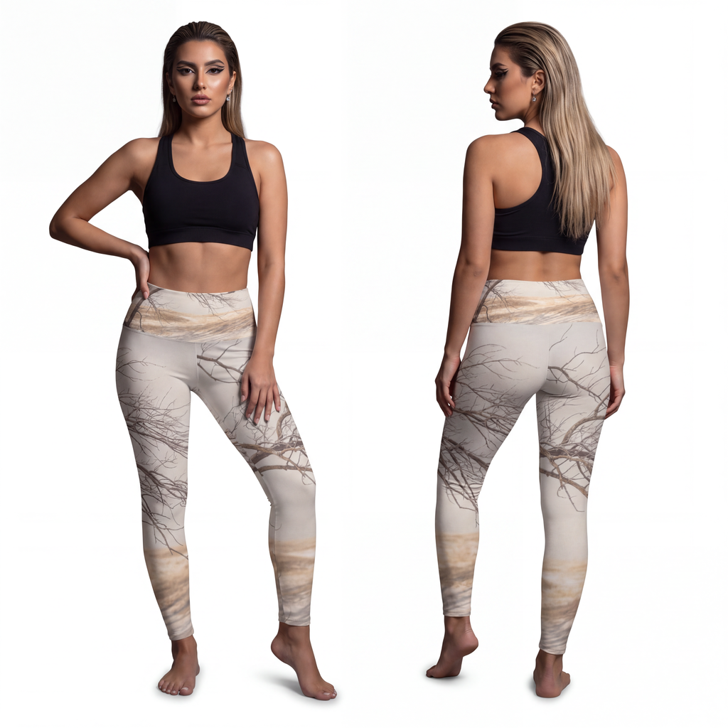 Women's Yoga Pants - Winter Branch Solitude Landscape |...