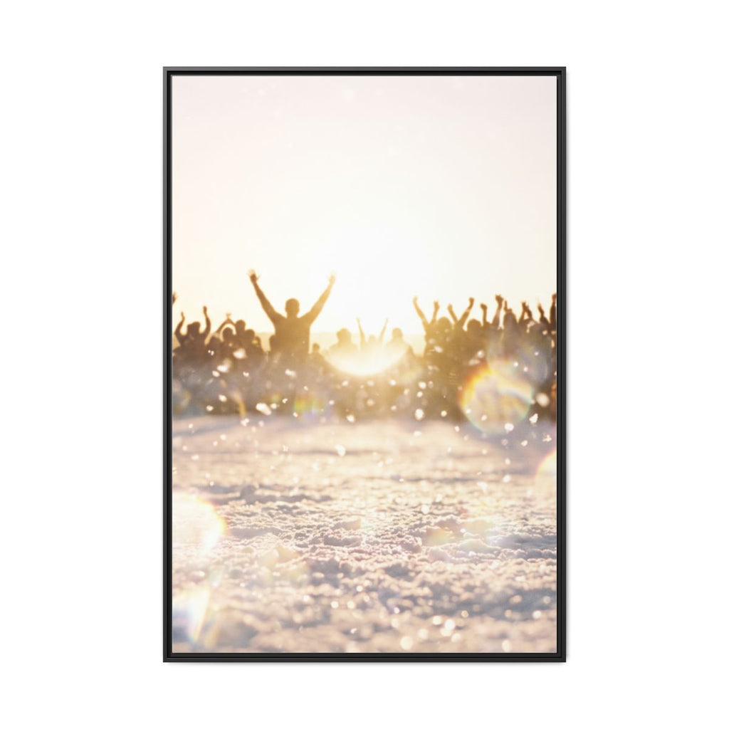 Portrait Framed Matte Canvas Golden Celebration