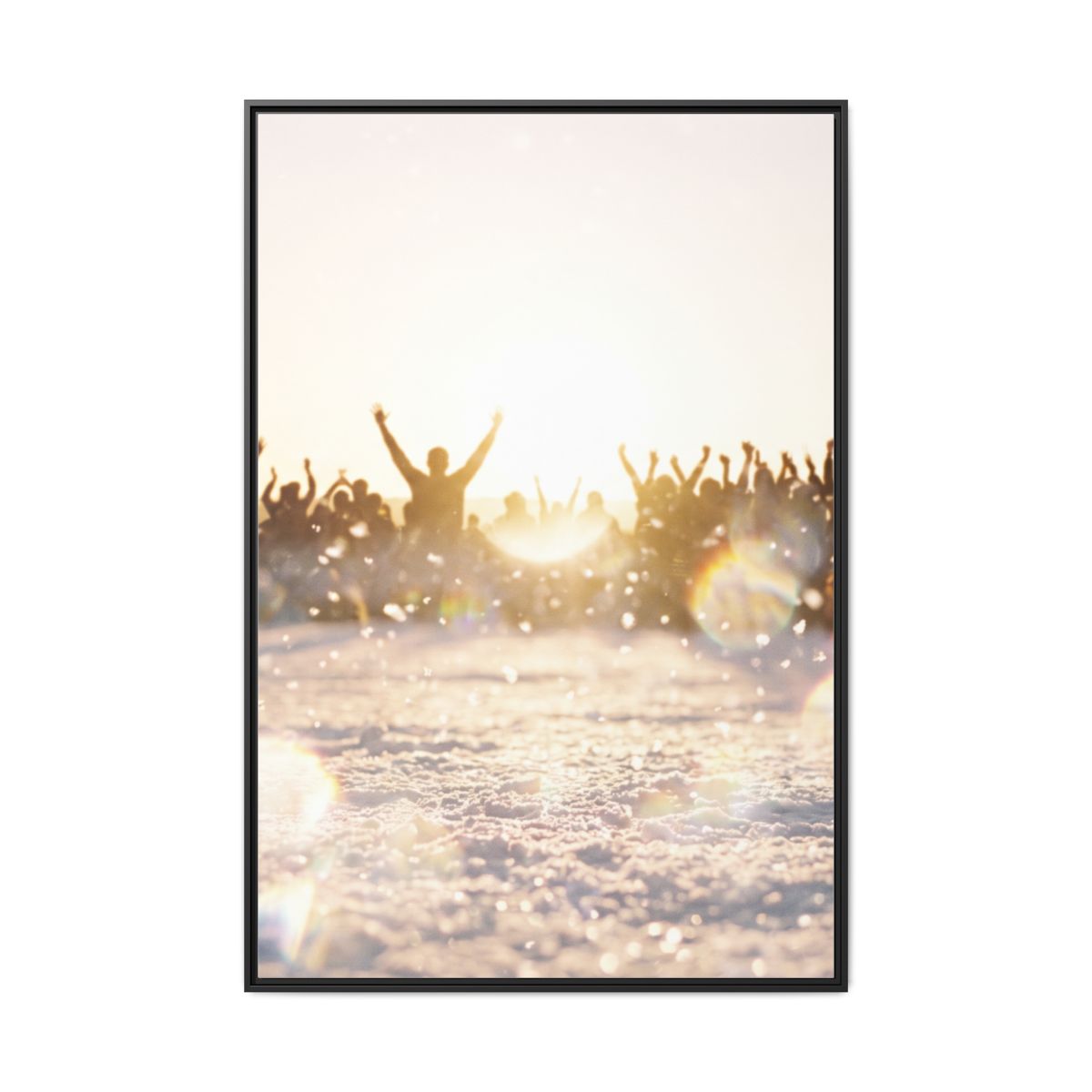 Portrait Framed Matte Canvas Golden Celebration