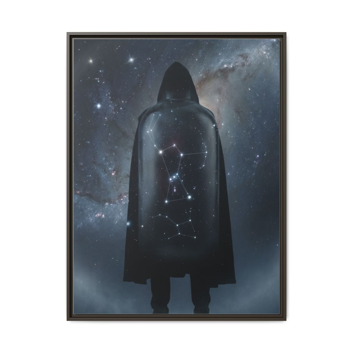 Framed Matte Canvas - Cosmic Sentinel — Espresso / 1.25"......