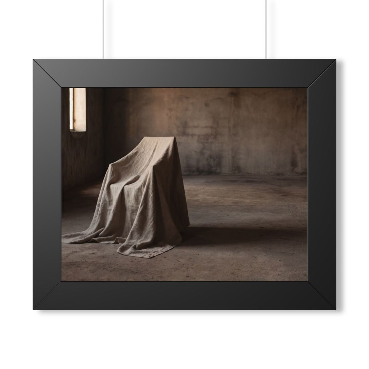 Framed Horizontal Poster - Draped Silence Still Life Art......