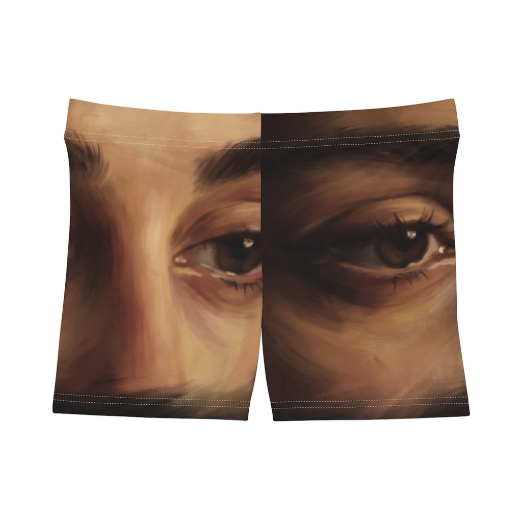 Women's Shorts with Chiaroscuro Portrait