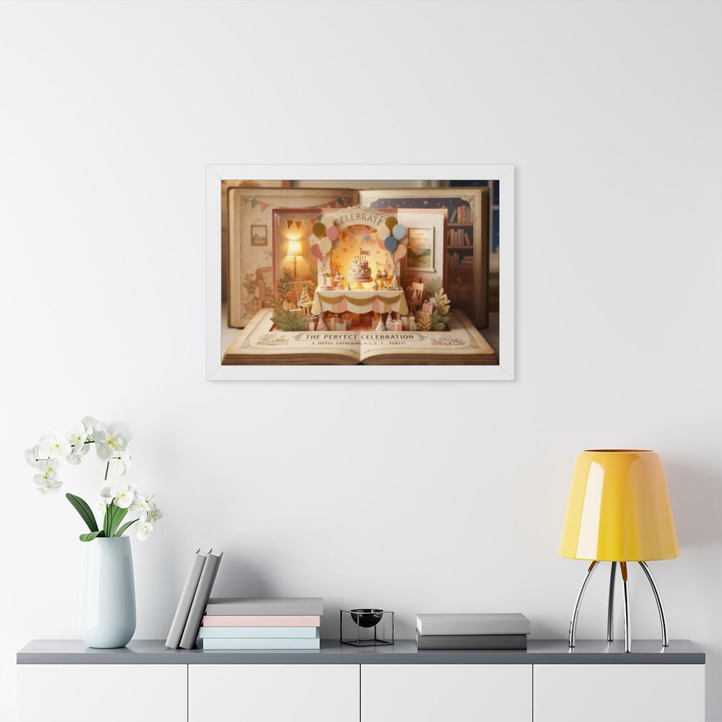 Framed Horizontal Poster - Storybook World — White (14×11......