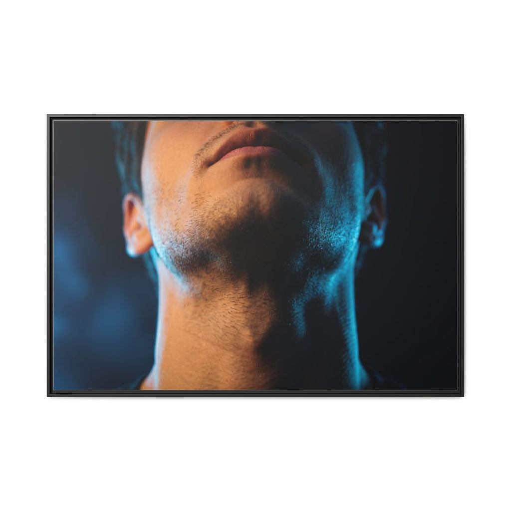 Framed Matte Canvas - Neon Pulse Core — Black / 1.25"
