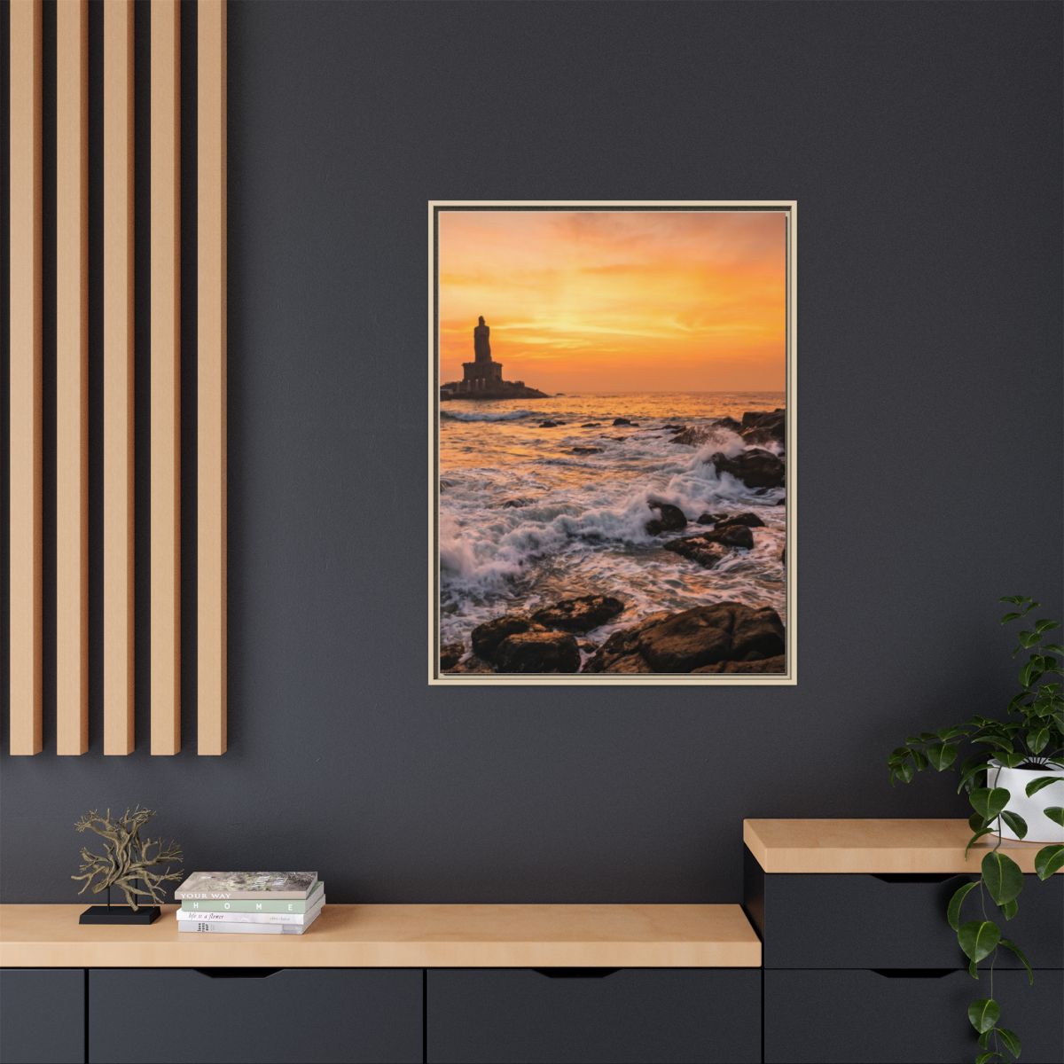 Framed Matte Canvas - Majestic Golden Coast