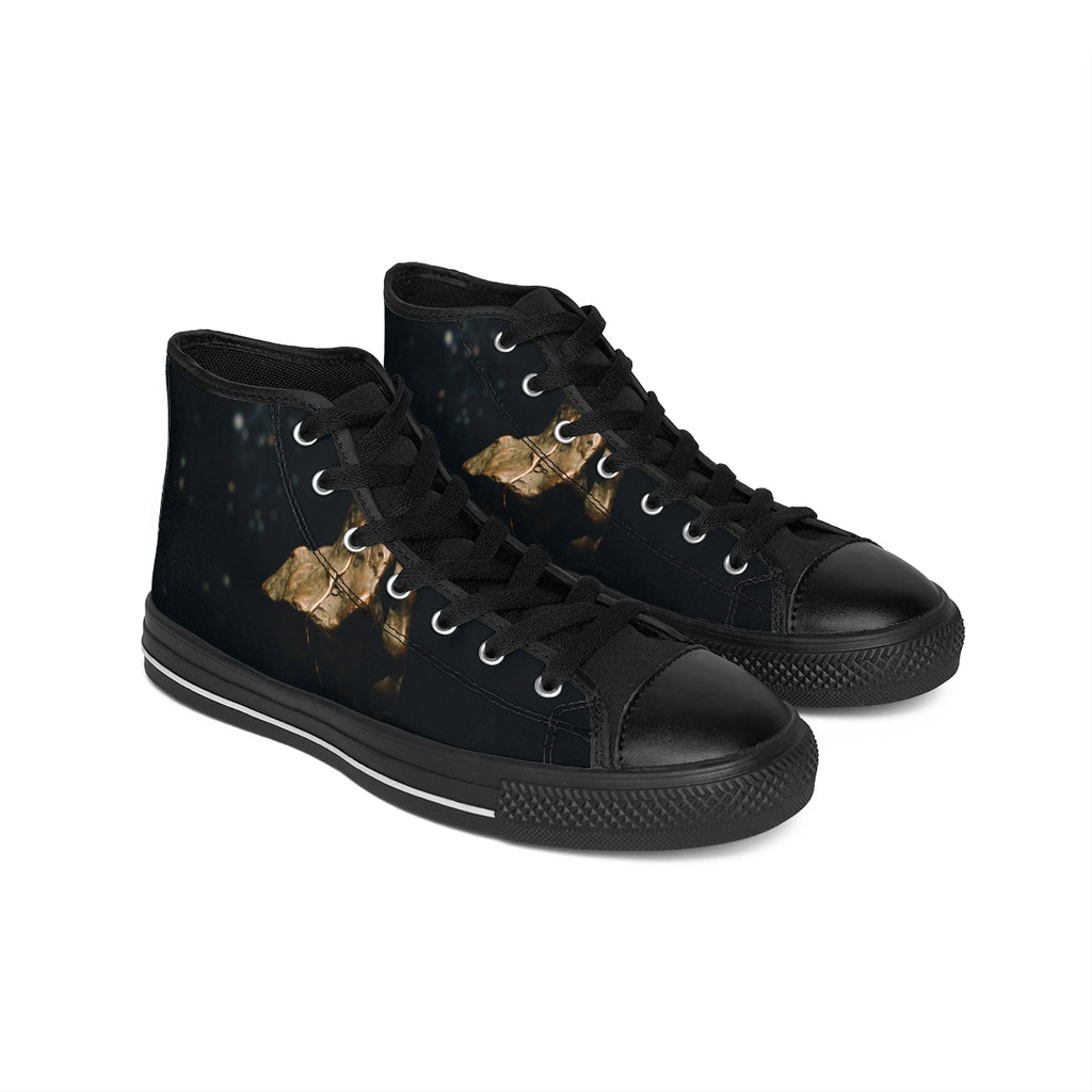 Women's Classic Sneakers with Bronze Stone Art