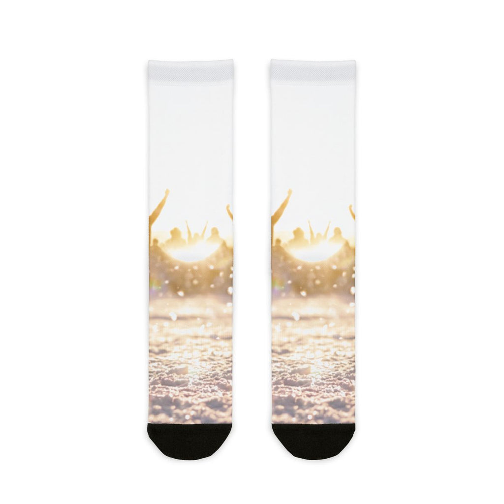 Golden Hour Crowd Sublimation Crew Socks