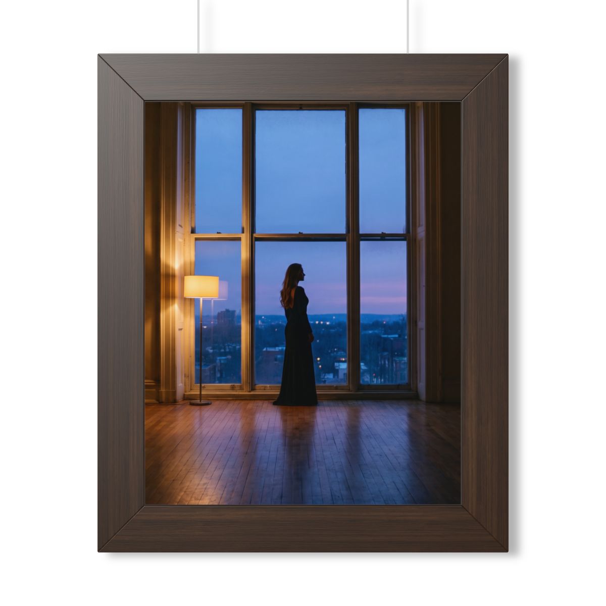 Framed Vertical Poster - Twilight Solitude — Walnut (11×14...