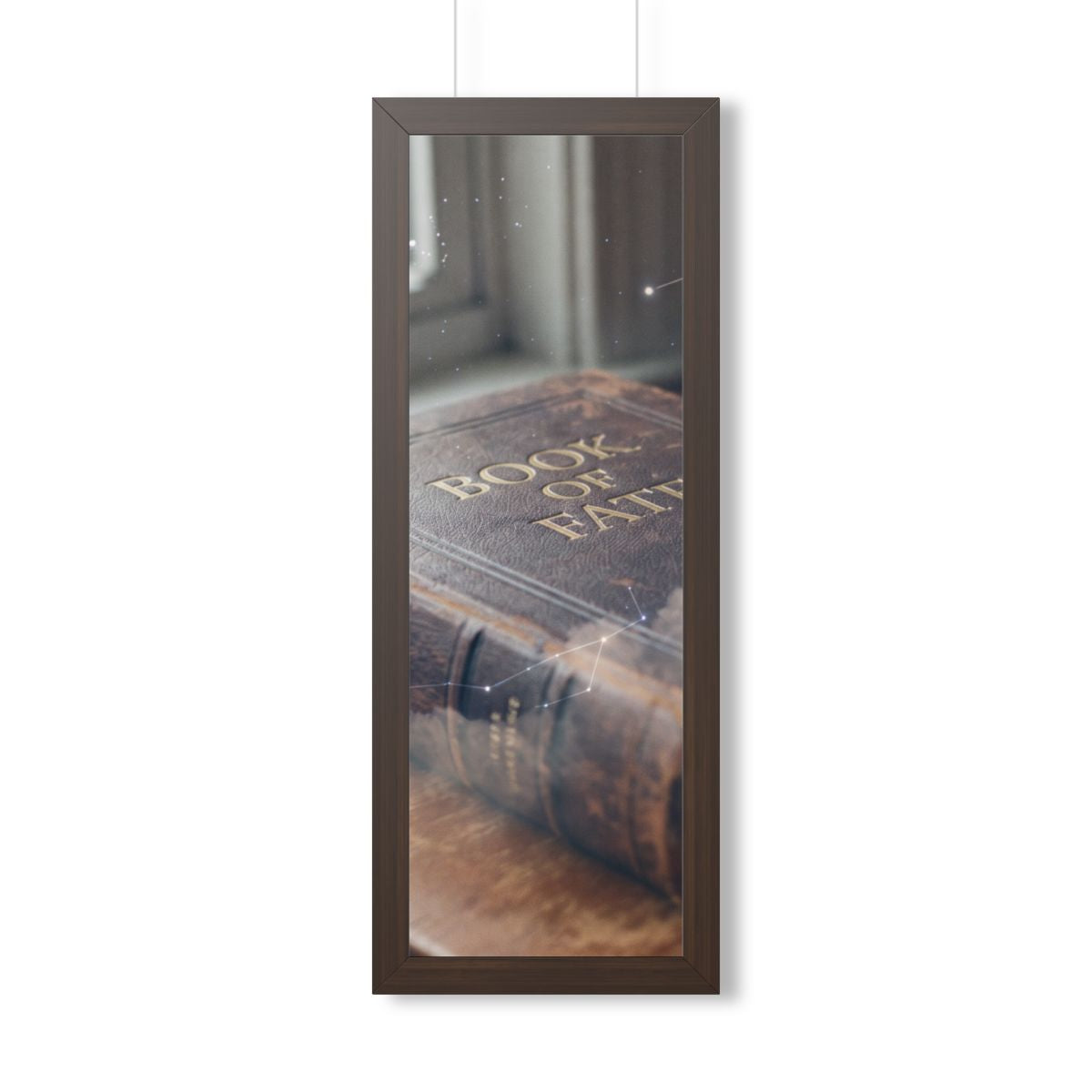 Framed Vertical Poster - Celestial Book of Fate Mystical Art...