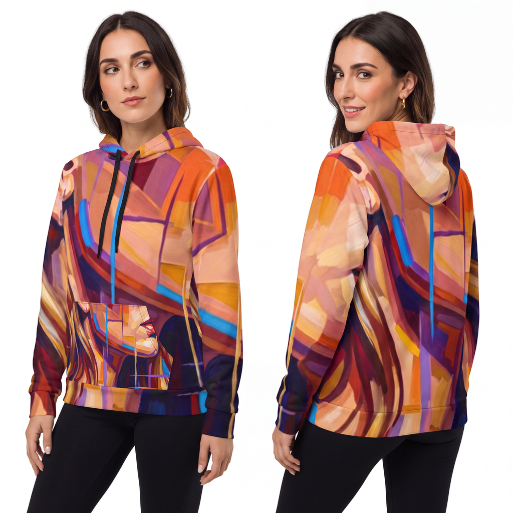 Athletic Hoodie - Shattered Elegance | Echovira Gallery